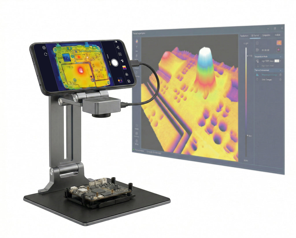 DytSpectrumOwl CA09D PCB Infrared Thermal Analyzer Main View with 3D Heatmap Display