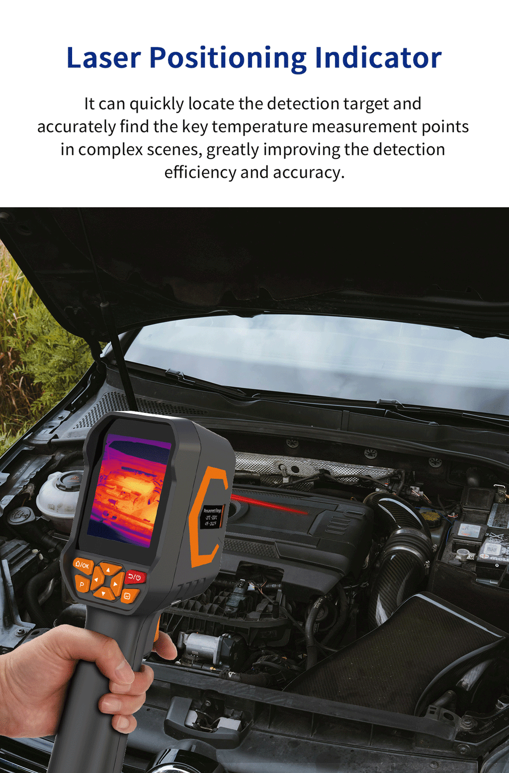 DP-12D Professional Handheld Thermal Imaging Camera with TisoView Enhancement, 120x90 IR Resolution, -20°C to 550°C - 11