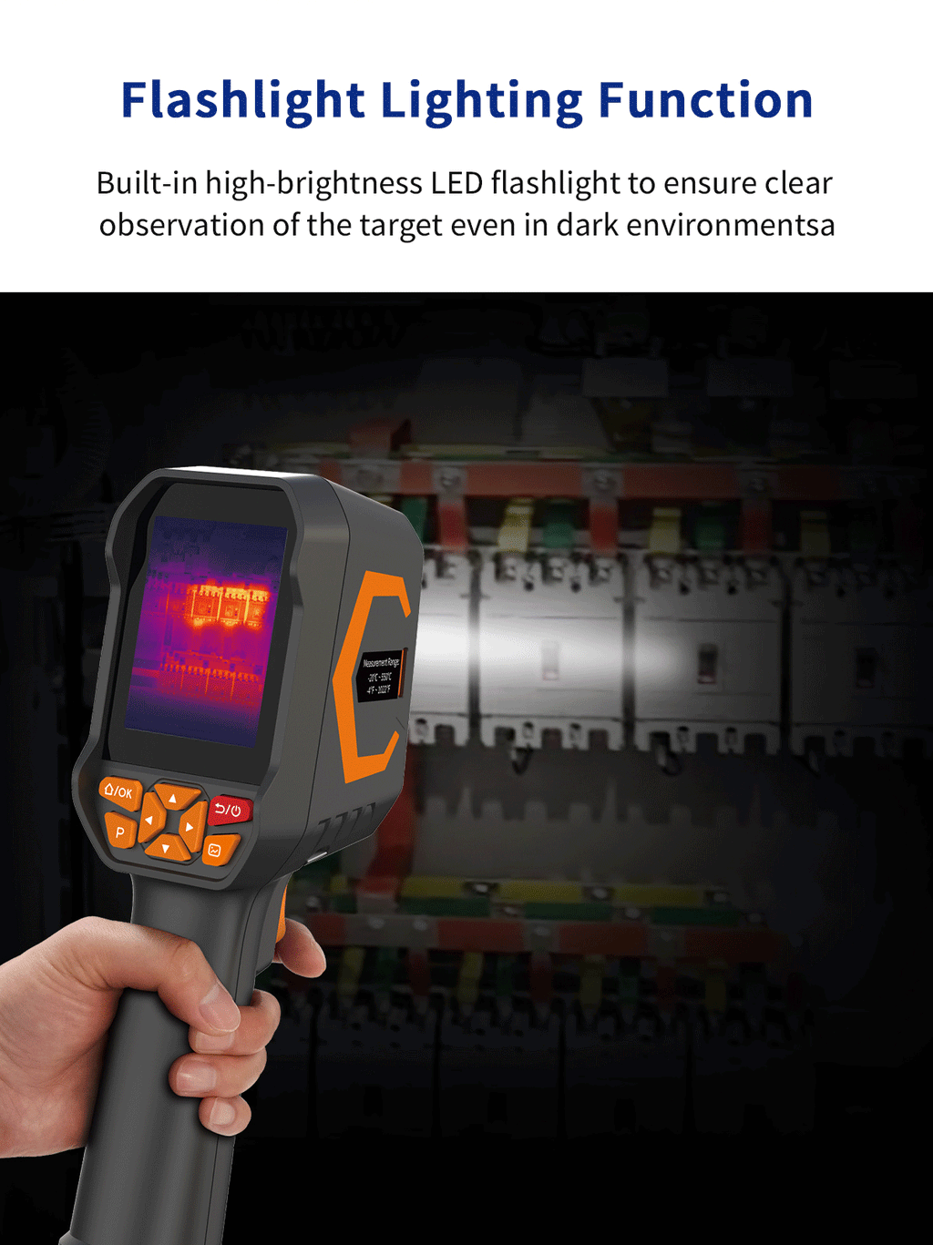 DP-12D Professional Handheld Thermal Imaging Camera with TisoView Enhancement, 120x90 IR Resolution, -20°C to 550°C - 9