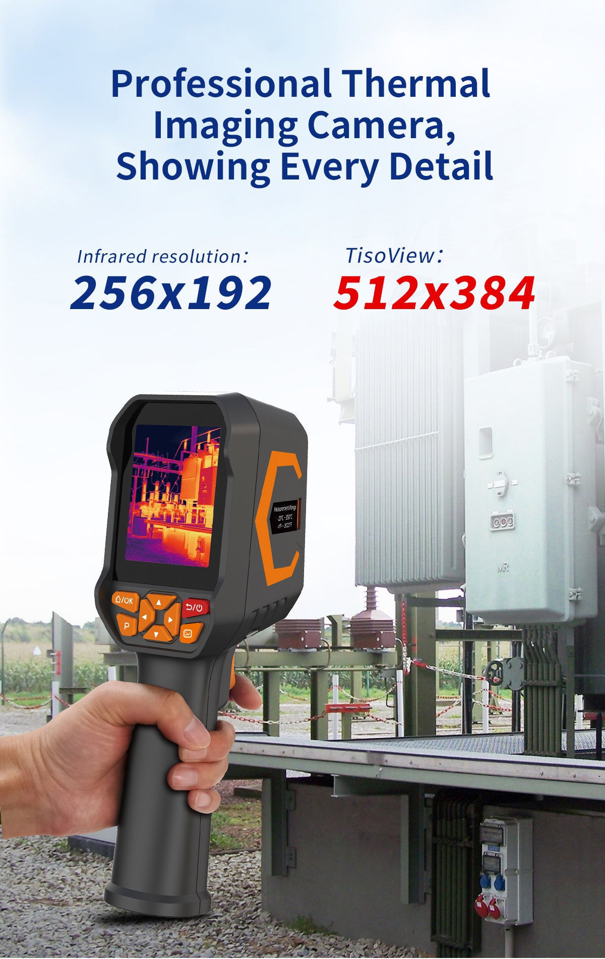 DytSpectrumOwl DP-25DV Dual-Spectrum Thermal Camera TisoView Enhancement from 256x192 to 512x384 Resolution