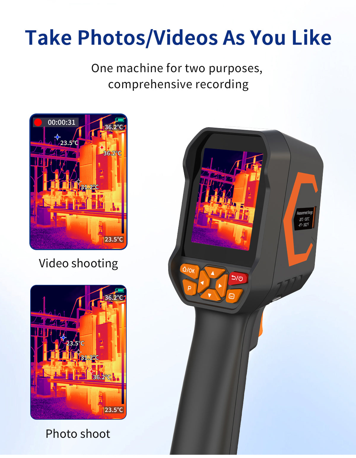DytSpectrumOwl DP-25DV Dual-Spectrum Thermal Camera Comprehensive Video Shooting and Recording