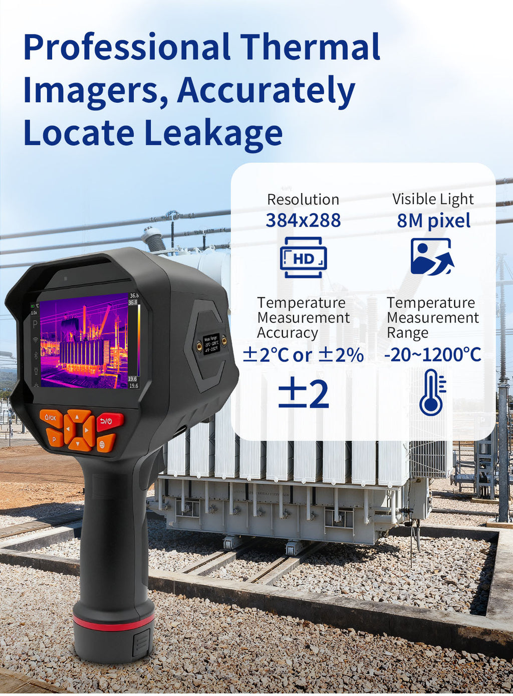DP-38 High-Resolution Thermal Imaging Camera (384x288, Up to 1200°C) - 4