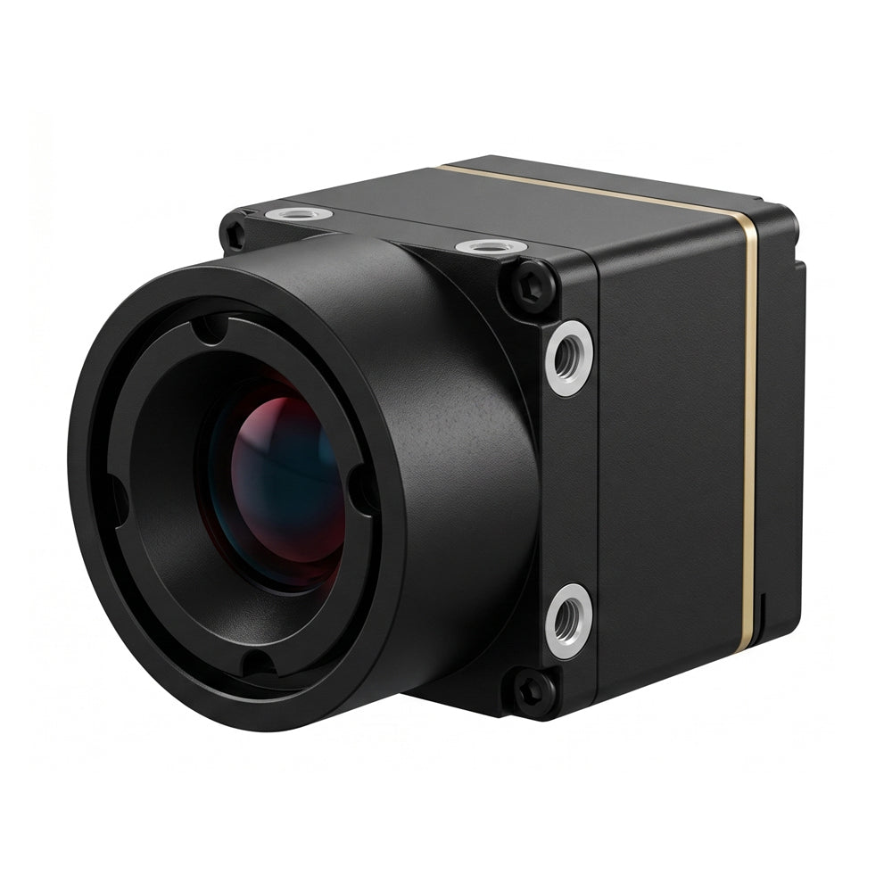 Front view of the DytSpectrumOwl DY-64CA thermal camera core featuring a 9.1mm wide-angle lens