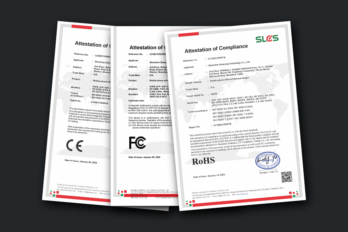 DytSpectrumOwl CE, FCC, RoHS Certificates of Compliance and Quality Standards
